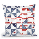 Americana Quilt Throw Pillow By Color Bakery