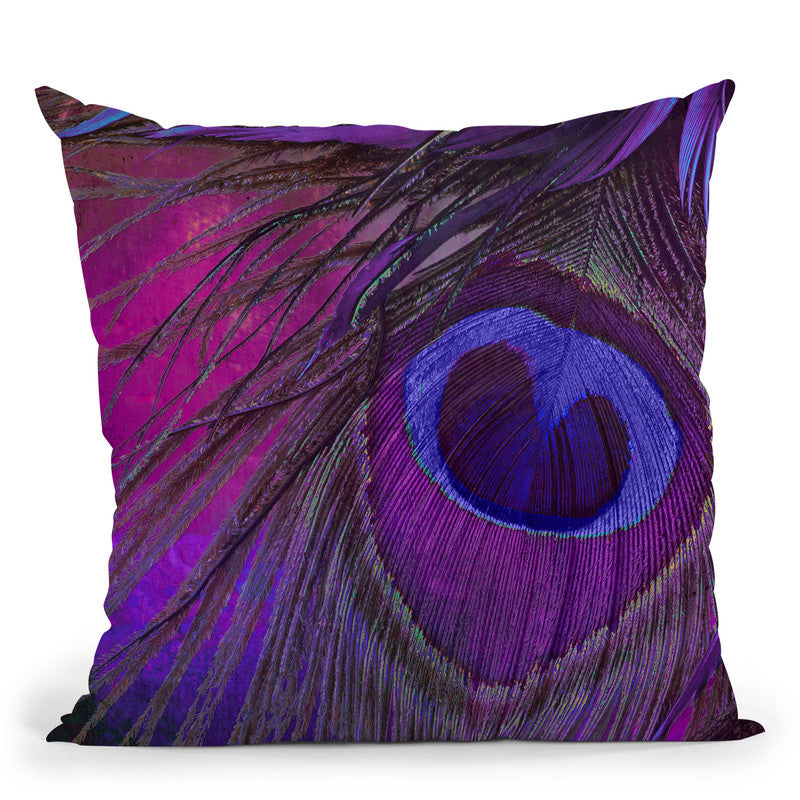 Peacock Candy Iv Throw Pillow By Color Bakery