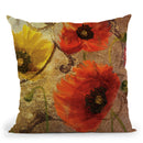 Poppy Waltz I Throw Pillow By Color Bakery