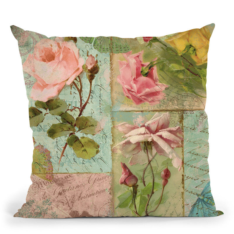 Belles Fleurs Ii Throw Pillow By Color Bakery