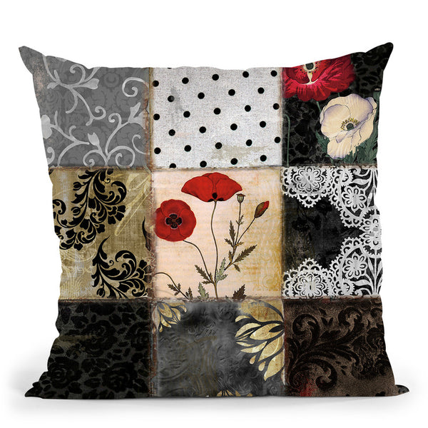 Papaveri Ii Throw Pillow By Color Bakery