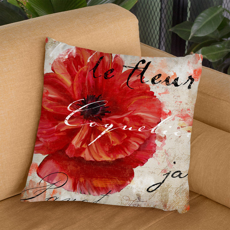 Le Pavot Ii Throw Pillow By Color Bakery