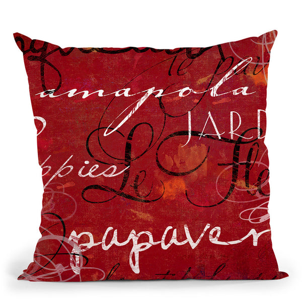 Le Pavot Iii Throw Pillow By Color Bakery