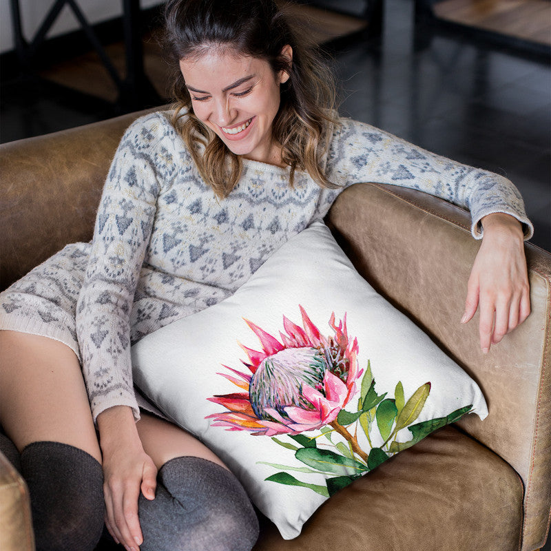 Protea Throw Pillow By Christine Lindstrom