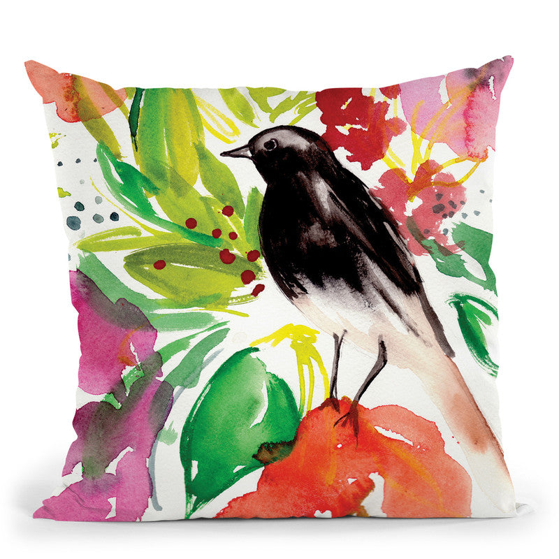 Tropical Floral I Small Throw Pillow By Christine Lindstrom