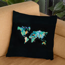 World Map Throw Pillow By Christine Lindstrom
