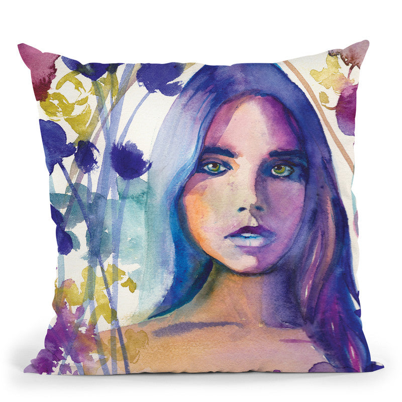 Flower Child Throw Pillow By Christine Lindstrom