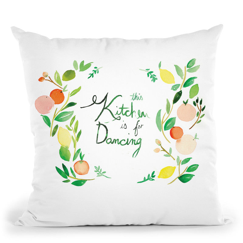 Kitchendancing Throw Pillow By Christine Lindstrom