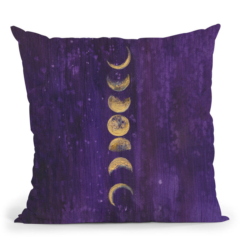 Moon Phases Throw Pillow By Christine Lindstrom