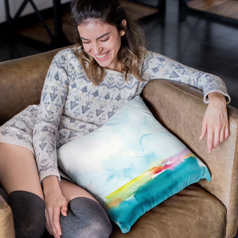 Oceanscape Ii Throw Pillow By Christine Lindstrom