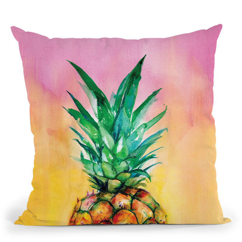 Ombre Pineapple Throw Pillow By Christine Lindstrom