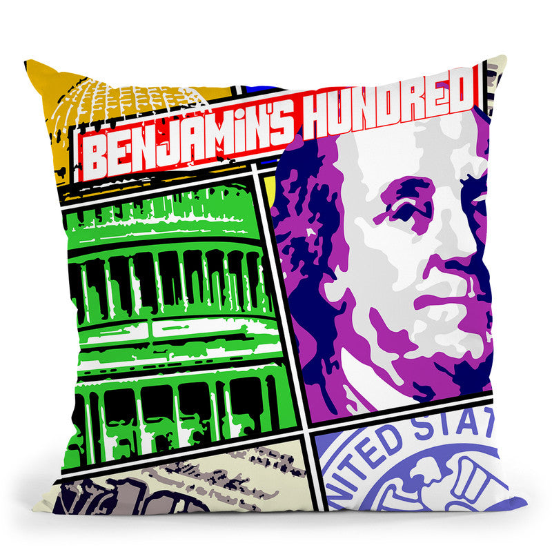 Benjamins Hundred Throw Pillow By Christian Mielu