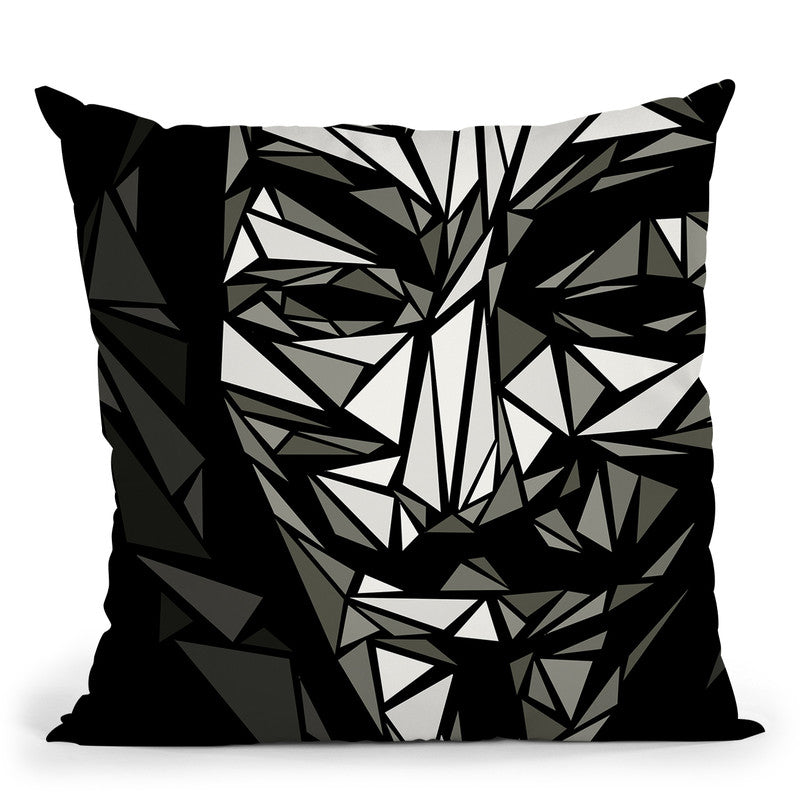 Guy Fawkes Throw Pillow By Christian Mielu