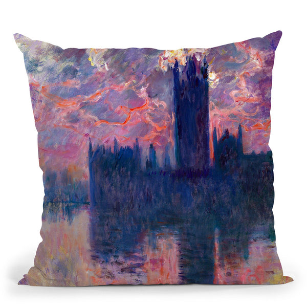 Le Parlement Throw Pillow By Claude Monet