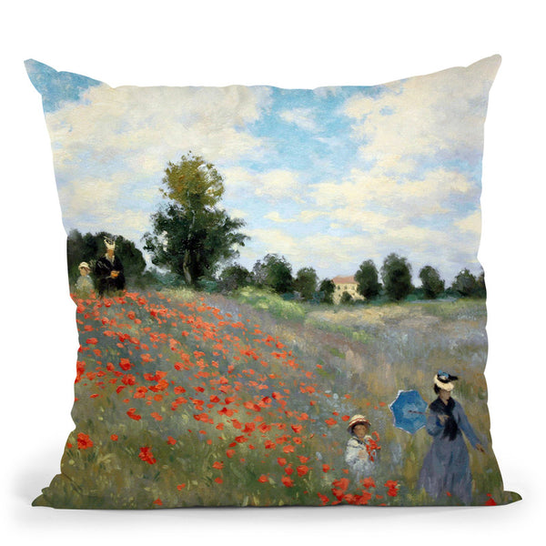 Poppies Cmonet Throw Pillow By Claude Monet