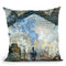 La Gare Saint-Lazare Throw Pillow By Claude Monet