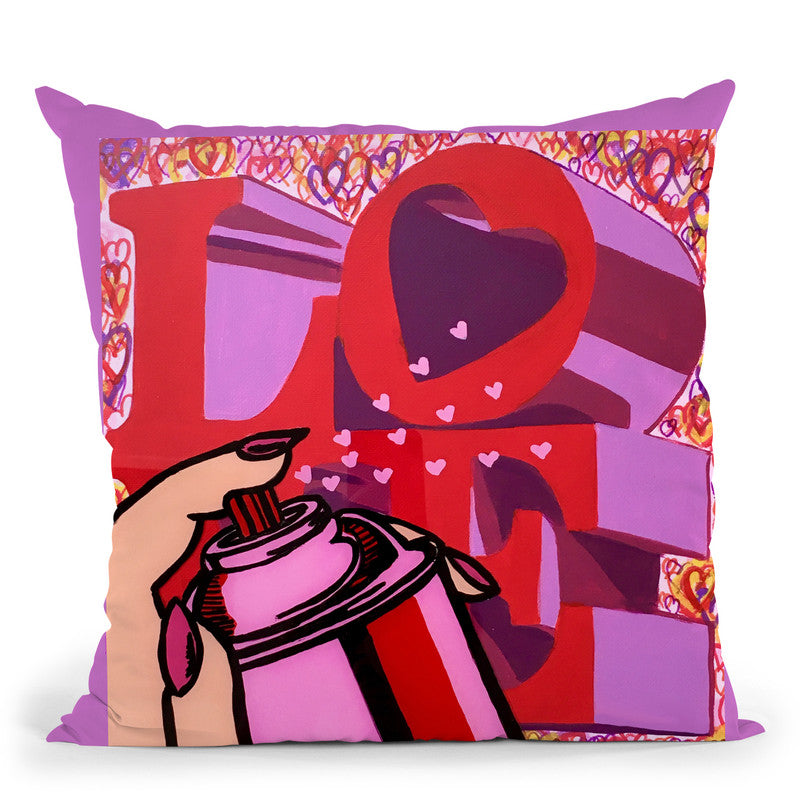 Love Hearts Throw Pillow By Dominique Steffens