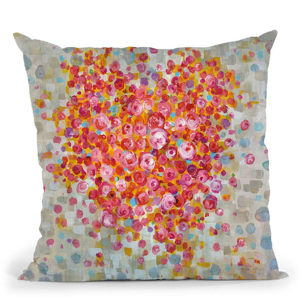 Circle Of Hearts Throw Pillow By Danhui