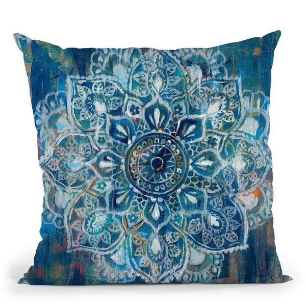 Mandala In Blue Ii Throw Pillow By Danhui
