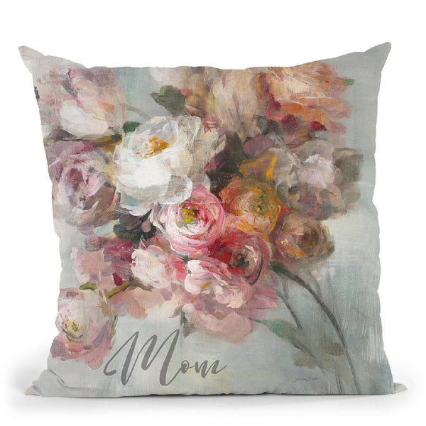 Blush Bouquet Mom Throw Pillow By Danhui