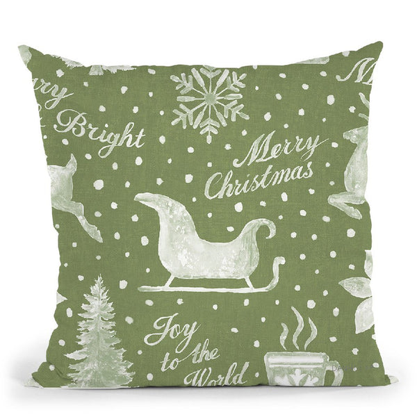 Floursack Holiday Bright Pattern Id Throw Pillow By Danhui
