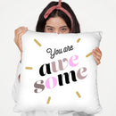 You Are Awesome Throw Pillow By Dom Vari