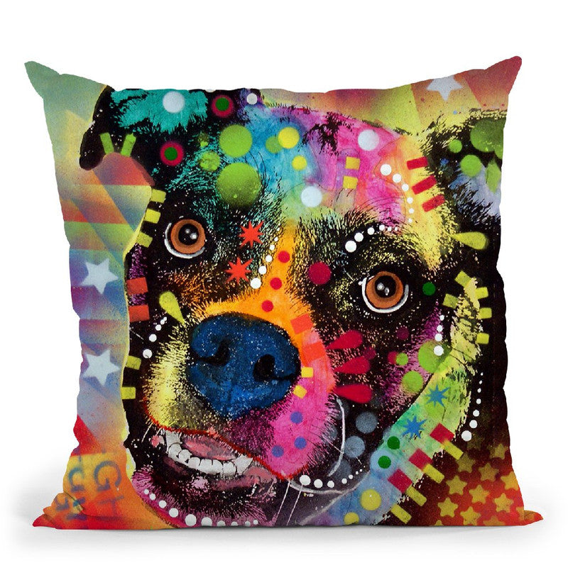 Boxer Cubism 2 Throw Pillow By Dean Russo