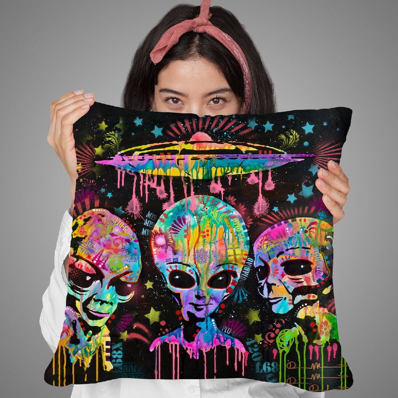 Aliens Throw Pillow By Dean Russo