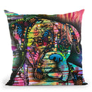 A Serious Boxer Throw Pillow By Dean Russo