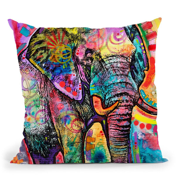 Elephant In Charge Throw Pillow By Dean Russo