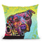 Love You Pit Bull Throw Pillow By Dean Russo