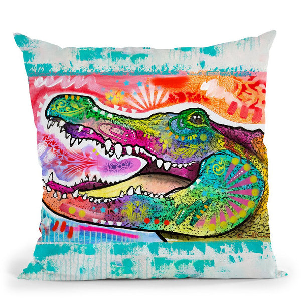 Alligator 3 Throw Pillow By Dean Russo