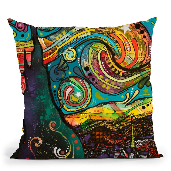 Starry Night Dean Russo Throw Pillow By Dean Russo