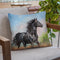Black Horse Throw Pillow By David Stribbling