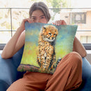 Cheetah Cub I Throw Pillow By David Stribbling