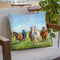 Horses In A Field Throw Pillow By David Stribbling