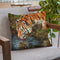 Tiger Drinking Throw Pillow By David Stribbling