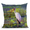 Yellow Billed Stork Throw Pillow By David Stribbling