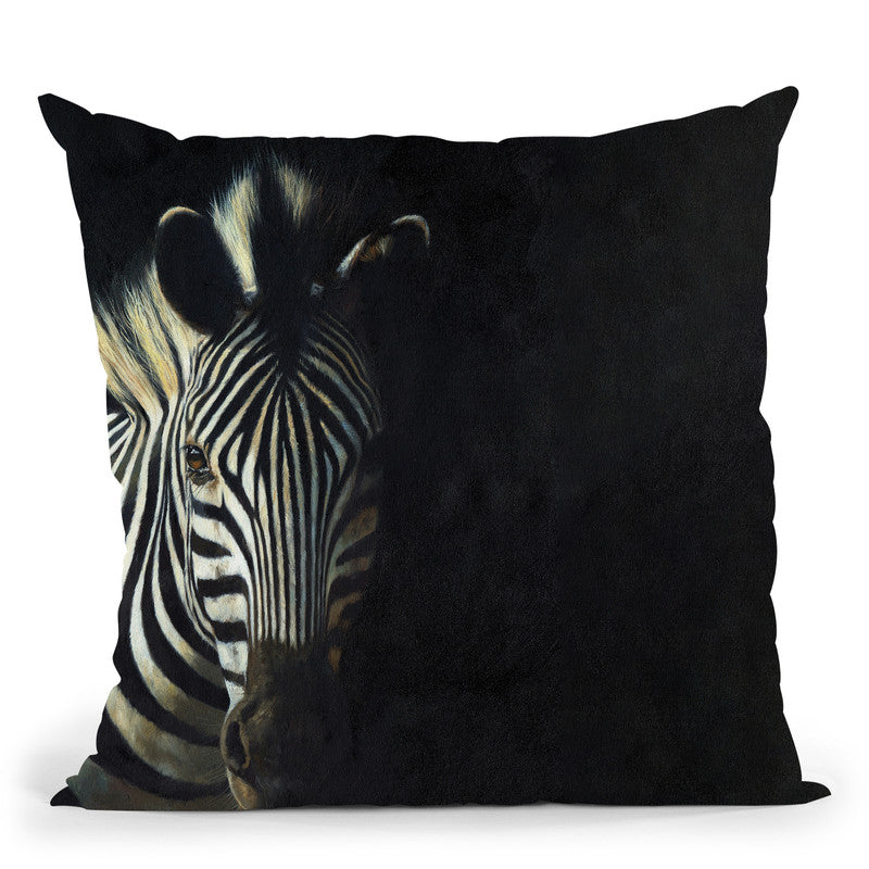 Zebra Throw Pillow By David Stribbling