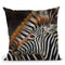 Zebras - Copy Throw Pillow By David Stribbling