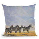 Zebras Ngorongoro Crater Throw Pillow By David Stribbling
