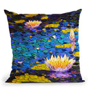 Symphony In Blue Throw Pillow By Dena Tollefson