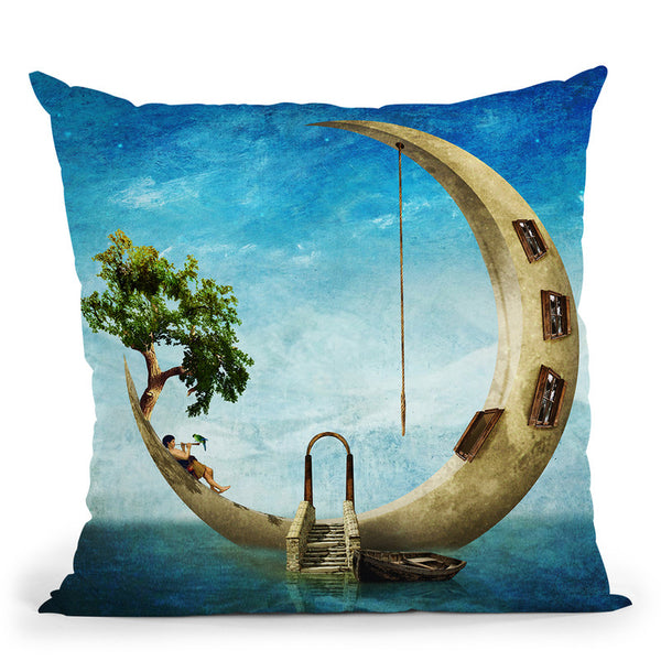 Home Sweet Moon Throw Pillow By Diogo Verissimo