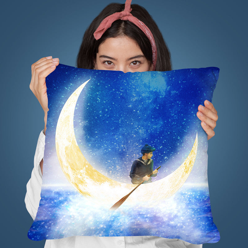 Moonlight Sailing Throw Pillow By Diogo Verissimo