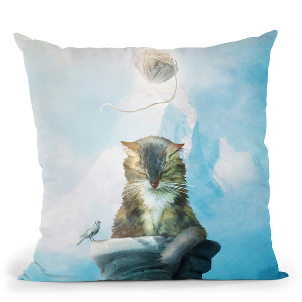 Nirvana Cat Throw Pillow By Diogo Verissimo