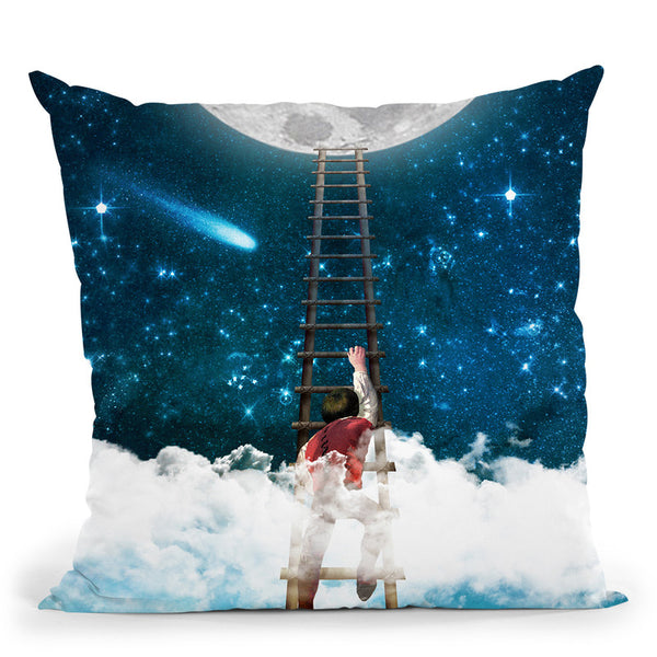 Reach For The Moon I Throw Pillow By Diogo Verissimo