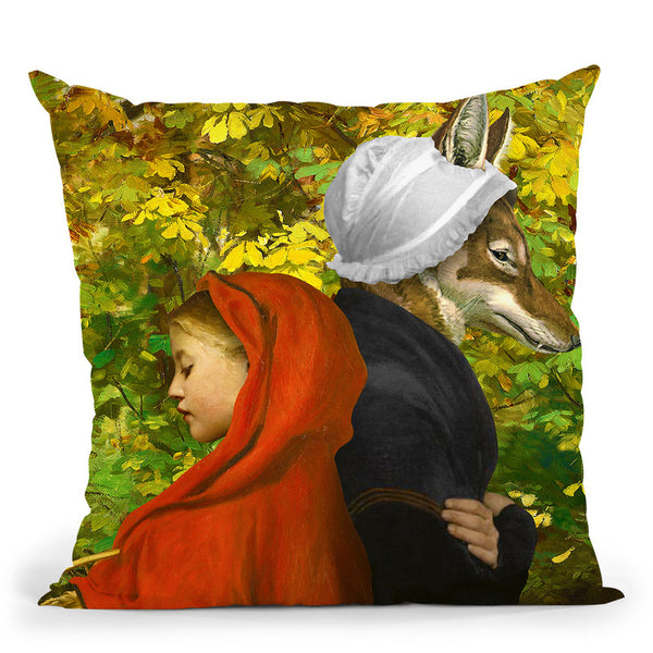 Red Riding Hood Throw Pillow By Diogo Verissimo
