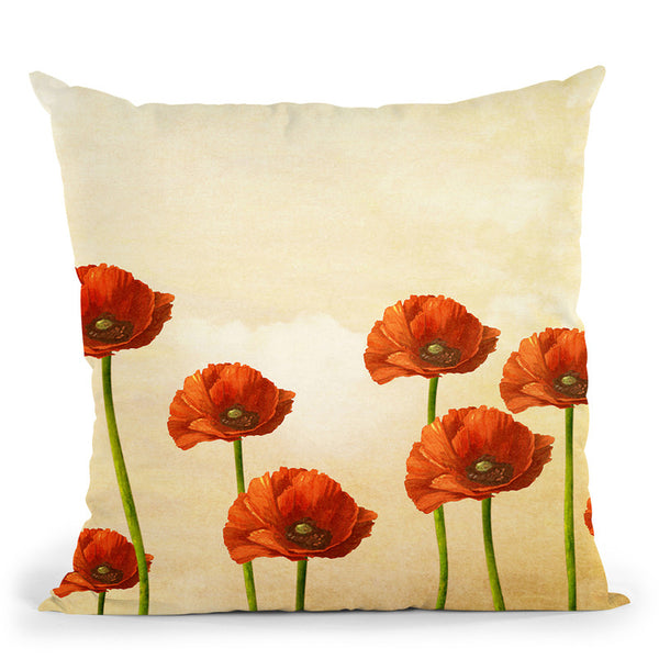 Where The Poppies Bloom Throw Pillow By Diogo Verissimo