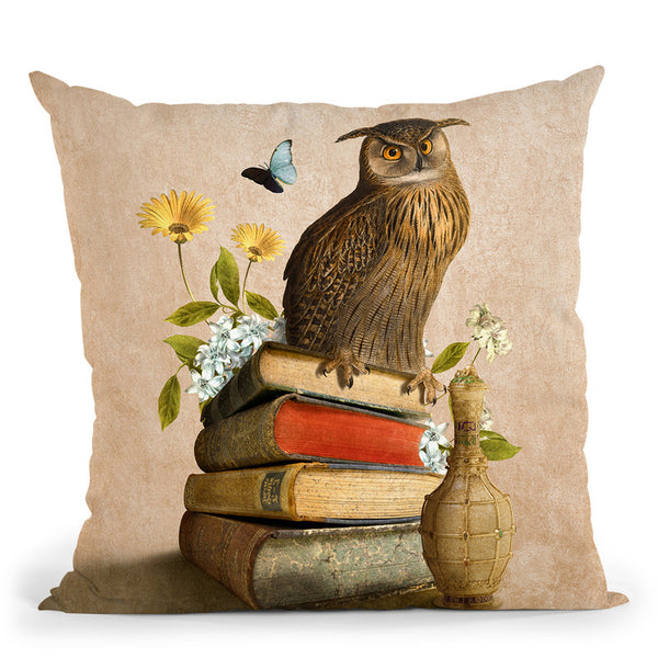 Wise Owl Throw Pillow By Diogo Verissimo