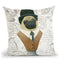 Canine Couture Newsprint Iii Throw Pillow By Emily Adams